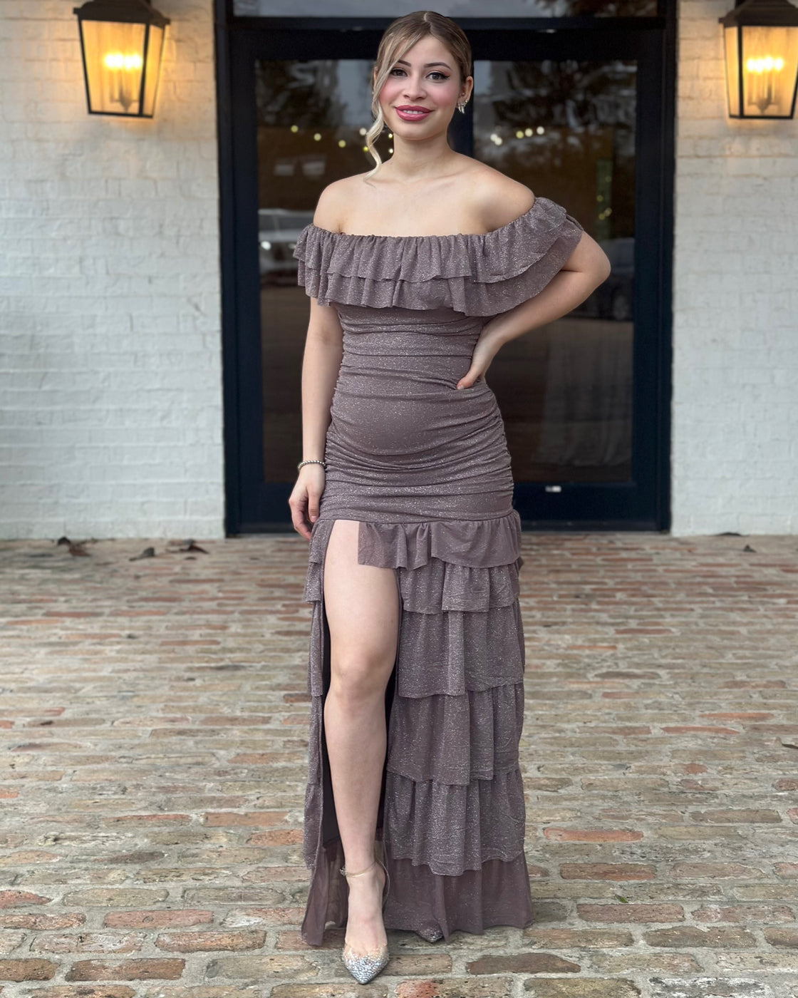 Mocha Tier Maxi Dress
